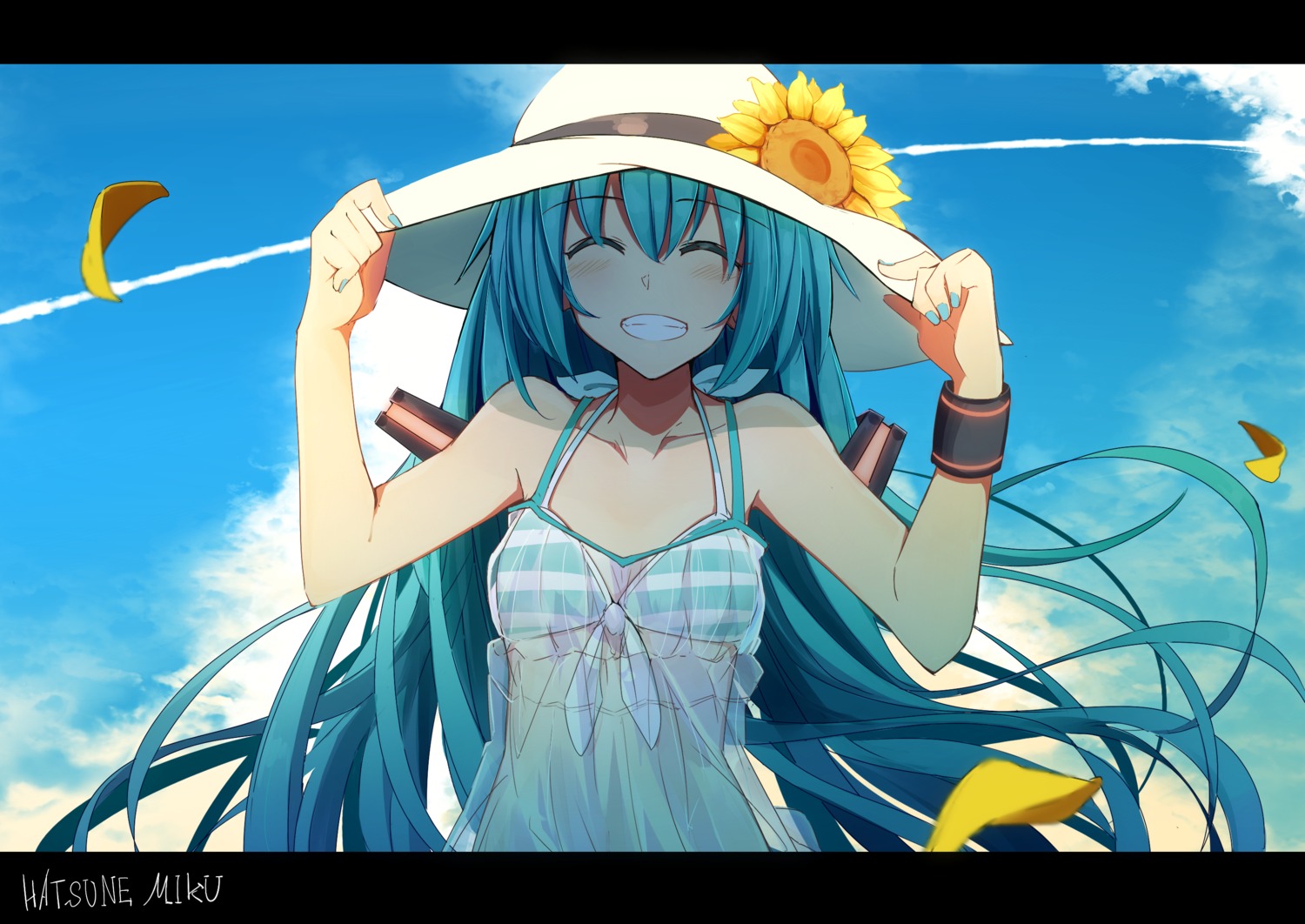 Kazenoko Vocaloid Hatsune Miku Bikini Top Dress See Through Swimsuits